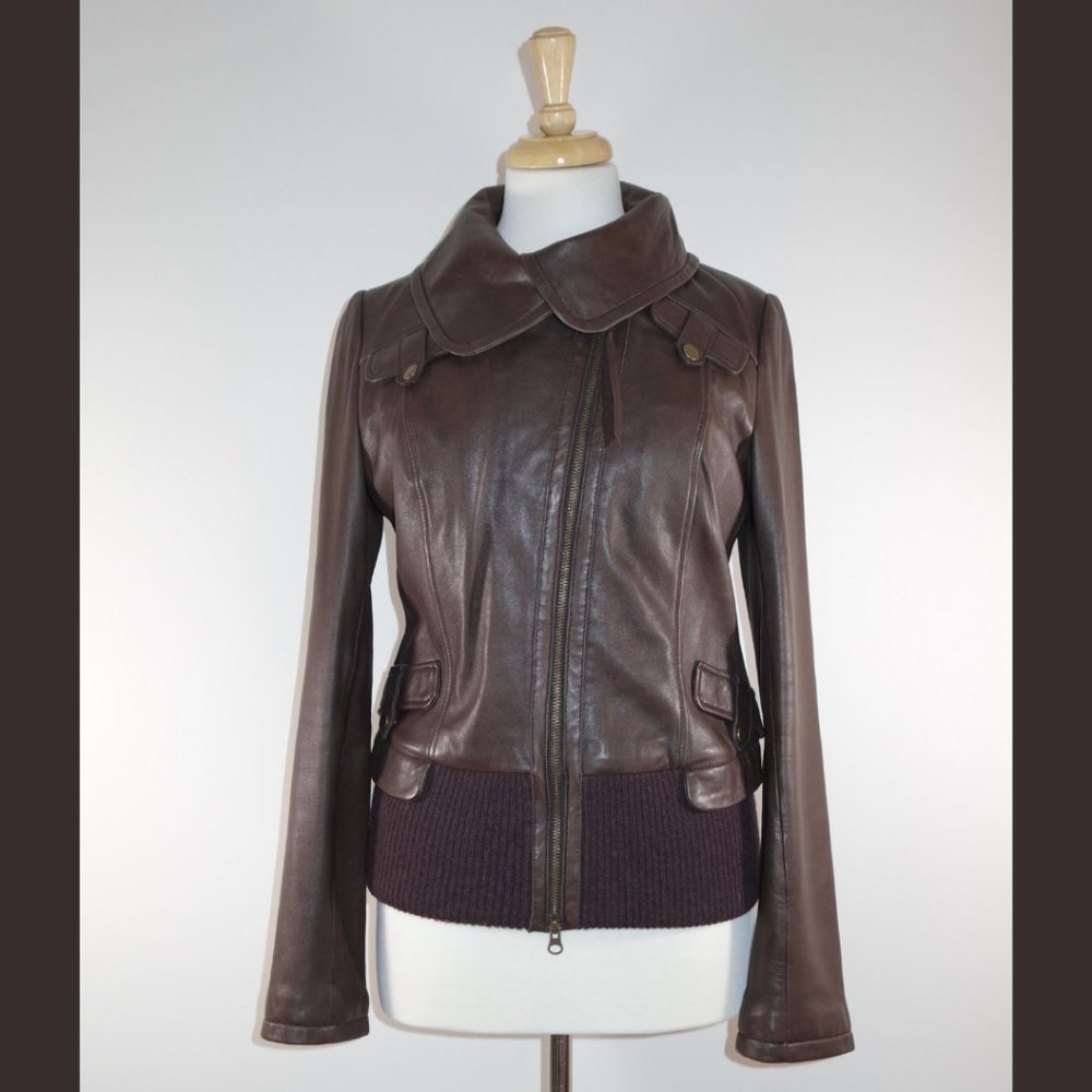 Mackage Brown Leather Jacket - Size L